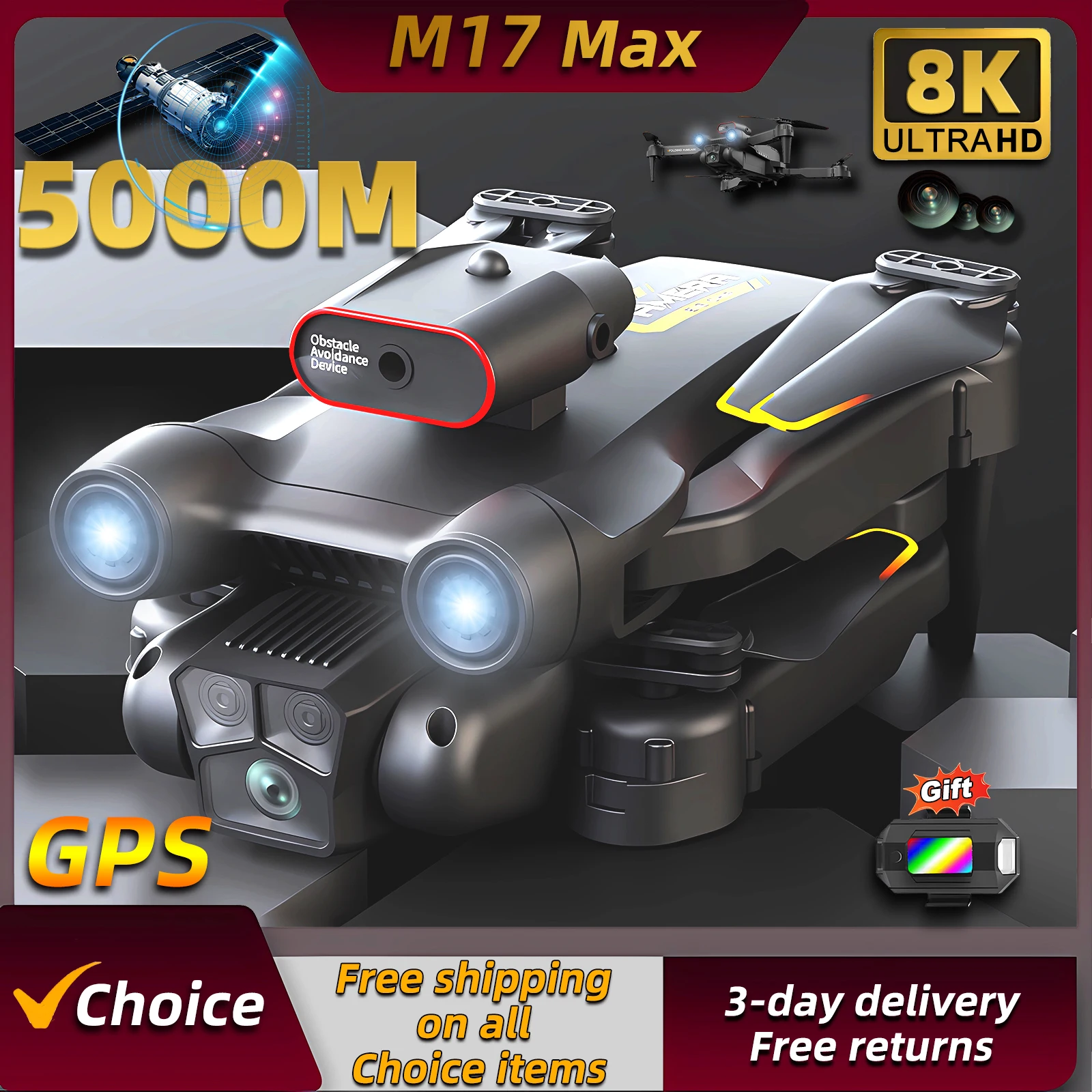 Drone Racing Camera - Новый дрон M17 Max 8K с