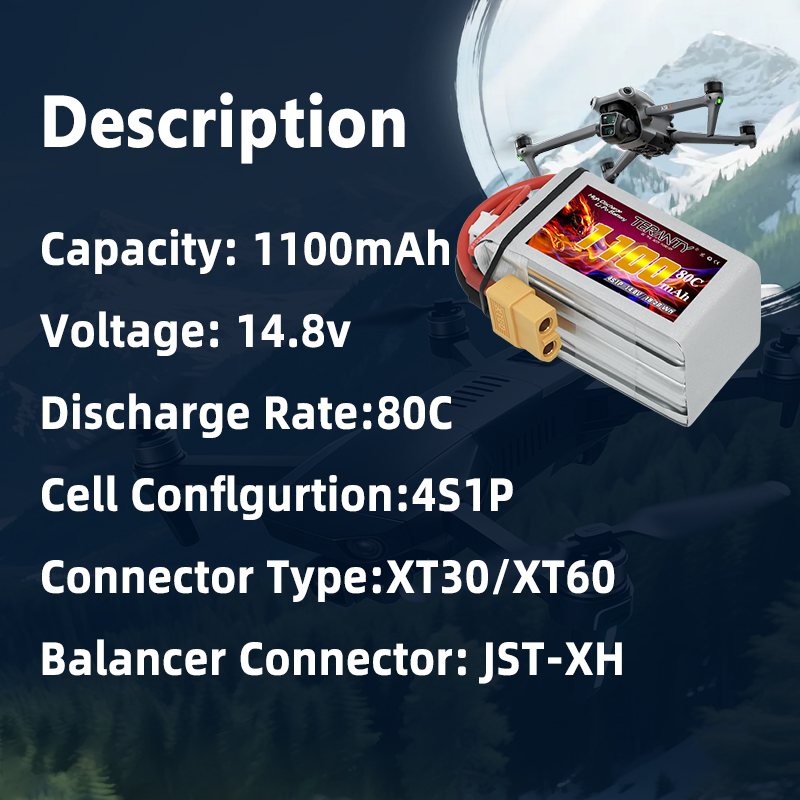 Аккумулятор LiPo TERANTY 4S 11 – обзор и цена Drone Racing Battery
